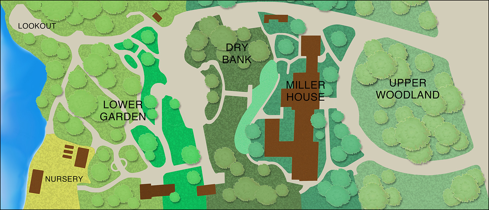 Map of the Miller Garden, 2021